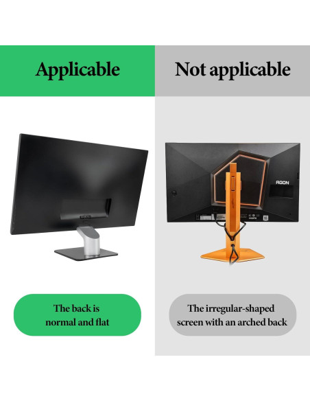 Soporte para Auriculares GEEKRIA Montaje en Pantalla Negro - 2 Piezas