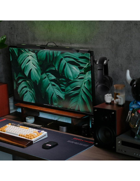 Soporte para Auriculares GEEKRIA Montaje en Pantalla Negro - 2 Piezas