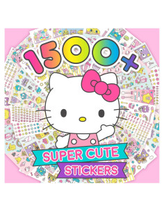 Libro de Stickers Hello Kitty 1500+ Kawaii 43 Hojas