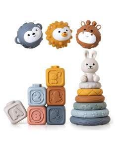 Juguetes para Bebés 3 en 1 TMYIDO - Bloques, Pelotas y Anillos
