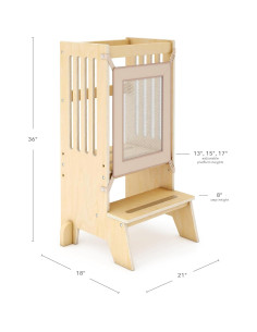 Taburete Montessori Guidecraft Jr. Helper Natural 91.4cm 2