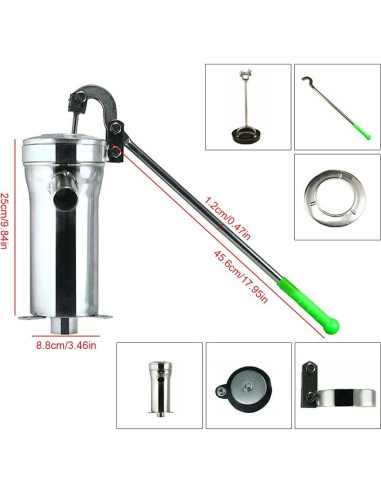 Bomba de Agua Manual Kunghei de Acero Inoxidable 8m