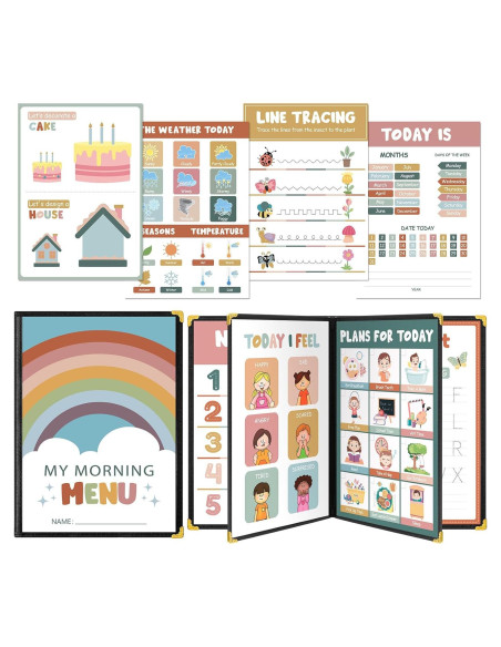 Kit de Menú de Mañana Fuyoooo para Preescolar - 16 Pósters Educativos