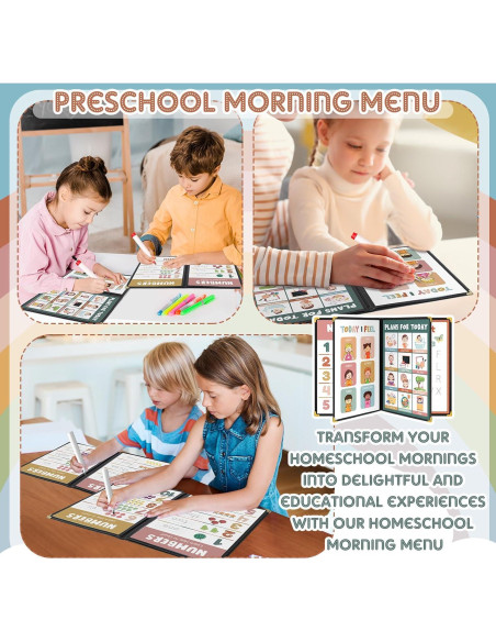 Kit de Menú de Mañana Fuyoooo para Preescolar - 16 Pósters Educativos