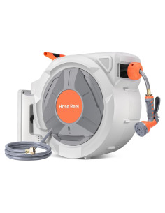 Carrete de Manguera de Jardín Retráctil Tropow 39.62m 9 Funciones