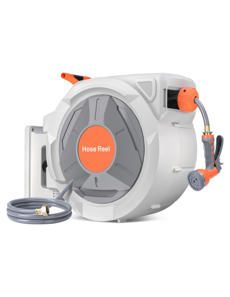 Carrete de Manguera de Jardín Retráctil Tropow 39.62m 9 Funciones