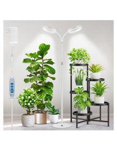 Luz de Cultivo LED Aumtrly 2 Cabezas 68" para Plantas