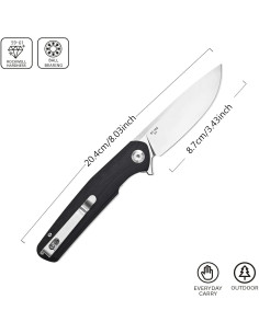 Cuchillo Plegable Sitivien ST102 Acero D2 Mango G10 Negro 2