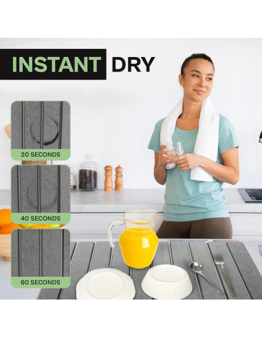 Alfombrilla de Secado de Platos TAZ USA 61x41 cm Ecológica