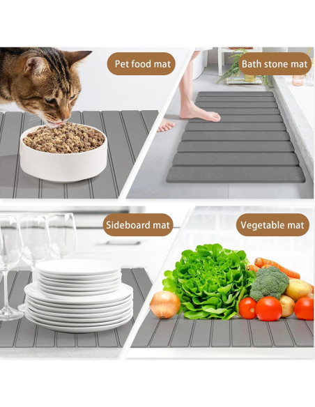 Alfombrilla de Secado de Piedra DNIEBW 61x41cm Antideslizante