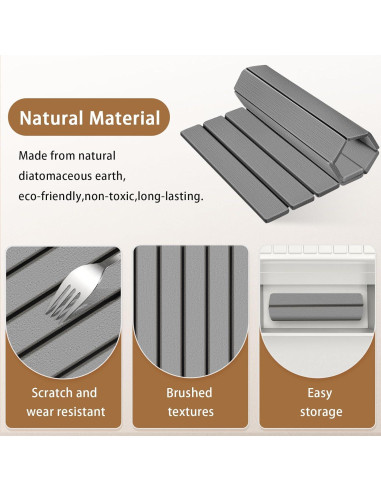 Alfombrilla de Secado de Piedra DNIEBW 61x41cm Antideslizante