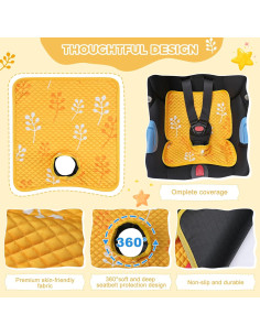 Protector de Asiento de Coche Babepets Amarillo 2 Pcs Impermeable 2