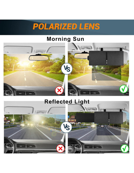 Extensor de Visor de Sol Ploreway PW-SV04P Polarizado UV