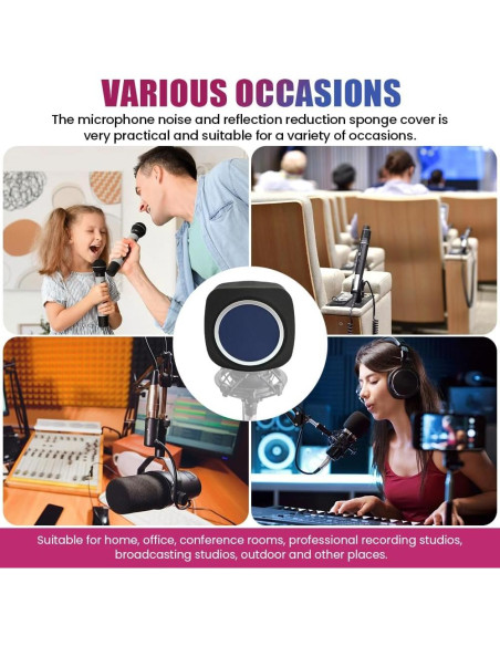 Escudo de Aislamiento para Micrófono Loyanger - Filtro de Ruido Azul