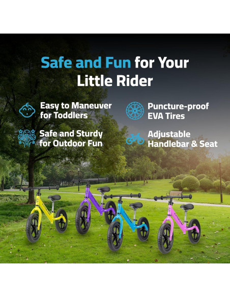 Bicicleta de Equilibrio Epsilon Azul para Niños 2-6 Años