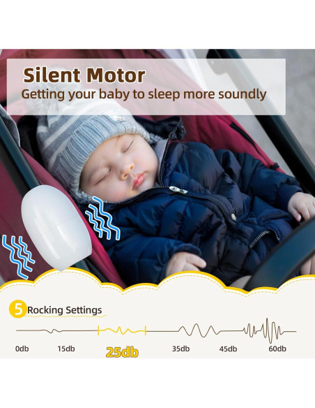 Mecedor Portátil para Bebés con Vibración y Apagado Automático