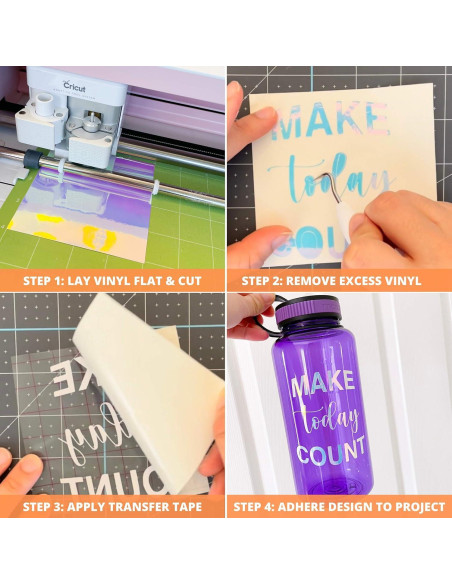 Paquete de 10 Hojas de Vinilo Holográfico Kassa 30.48 cm