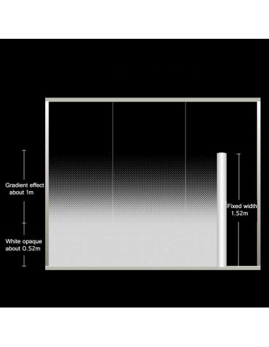 Película de Ventana Decorativa MEGICOLIM 45x152cm Puntos Gradiente