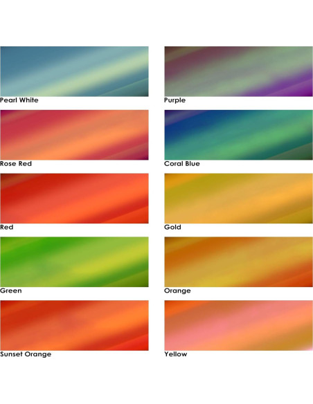 Paquete de 10 Hojas de Vinilo Holográfico Kassa 30.48 cm