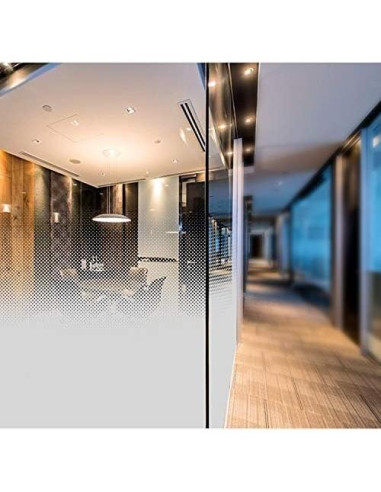 Película de Ventana Decorativa MEGICOLIM 45x152cm Puntos Gradiente