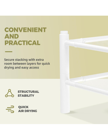 Secador de Ropa Plano Apilable STORAGEIDEAS 2 Capas 70.96cm