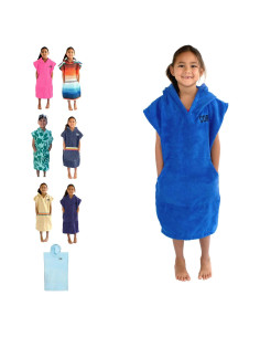 Poncho Toalla de Cambio COR Surf para Niños - Microfibra Azul