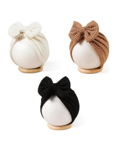 Paquete de 3 Sombreros Turbante Terciopelo Bebé Lazo