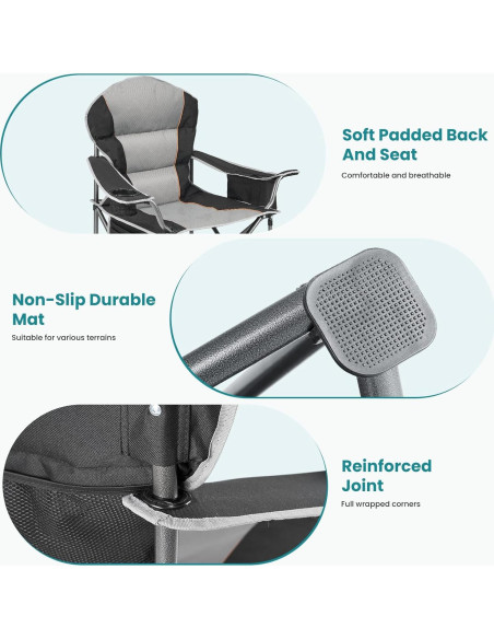 Silla de Camping Plegable OLIXIS Alta Resistencia 204kg