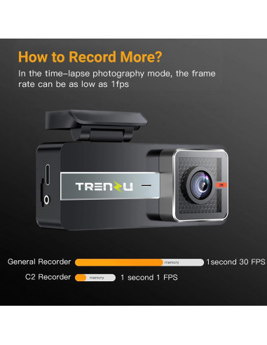 Cámara Dash 2K Swankiz con GPS y WiFi - Grabación Nocturna