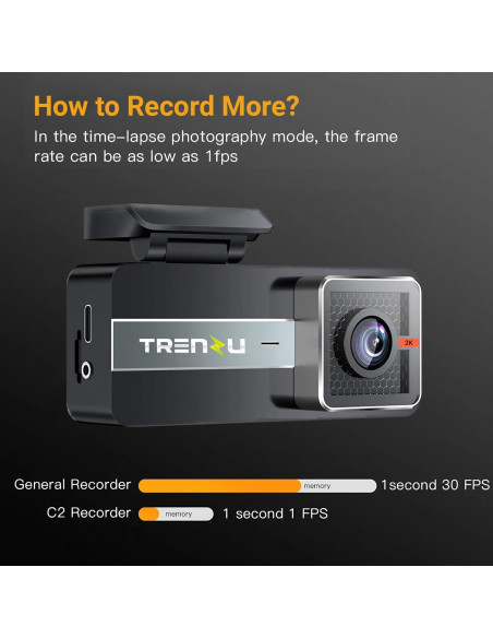 Cámara Dash 2K Swankiz con GPS y WiFi - Grabación Nocturna