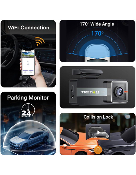 Cámara Dash 2K Swankiz con GPS y WiFi - Grabación Nocturna