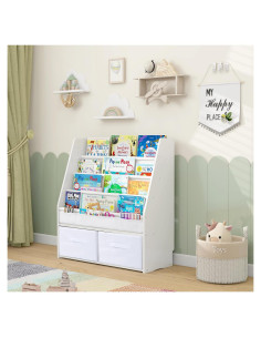 Estantería de Madera Maciza MallBest para Niños con Almacenamiento