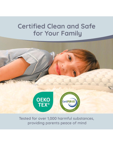 Almohada Ergonómica para Niños Lussi & Company 48x33 cm Plata