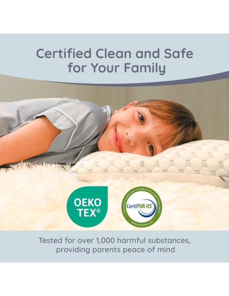 Almohada Ergonómica para Niños Lussi & Company 48x33 cm Plata