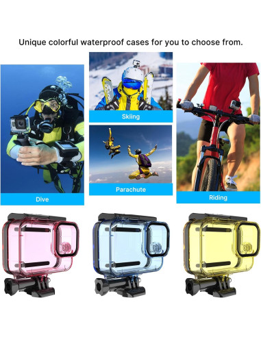 Funda Impermeable HONGDAK para GoPro Hero 12/11/10/9 - 60m