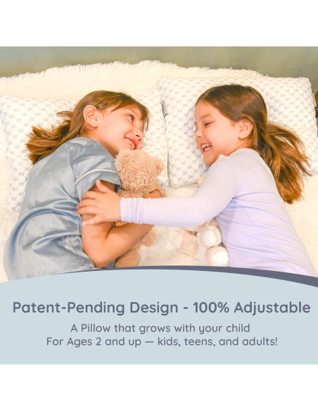 Almohada Ergonómica para Niños Lussi & Company 48x33 cm Plata