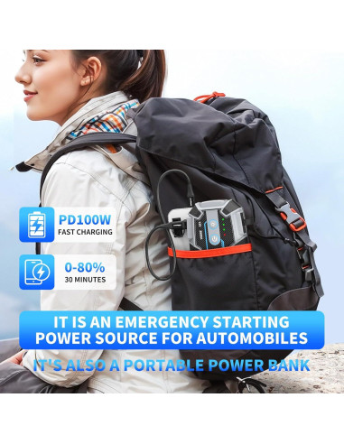 Arrancador de Batería Portátil Aligoo Boost 2000 2000A IP67