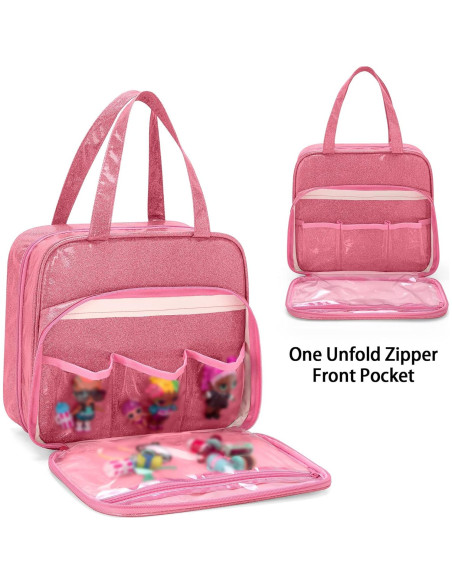 Bolsa de Transporte LoDrid Rosa para Muñecas LOL y Barbie