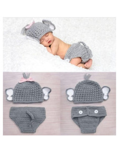Atuendo de Fotografía para Bebés Recién Nacidos Gris 2