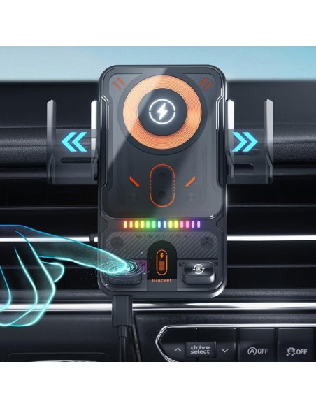 Soporte de coche para teléfono Siplip SYMX4-1 con carga inalámbrica