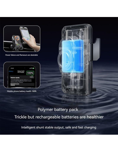 Soporte de coche para teléfono Siplip SYMX4-1 con carga inalámbrica