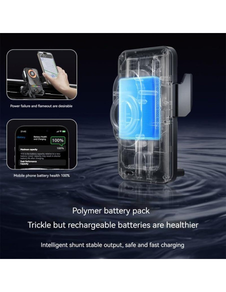 Soporte de coche para teléfono Siplip SYMX4-1 con carga inalámbrica