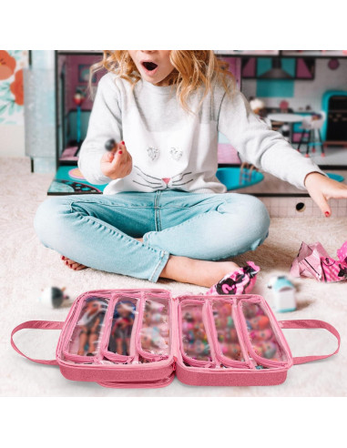 Bolsa de Transporte LoDrid Rosa para Muñecas LOL y Barbie