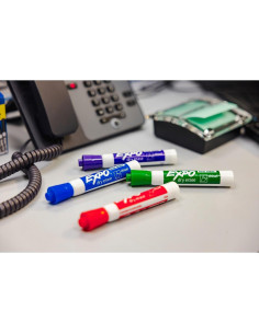 Marcadores de Pizarra Blanca EXPO, 8 Colores Vibrantes, Punta Chisel 2