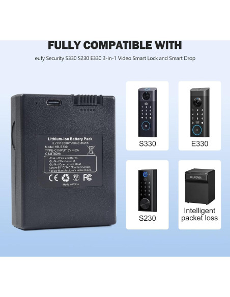 Batería Recargable 10500mAh para Eufy S330/E330/S230/S231