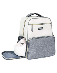 Mochila Multifuncional MOMIGO para Sacaleches - Beige y Gris