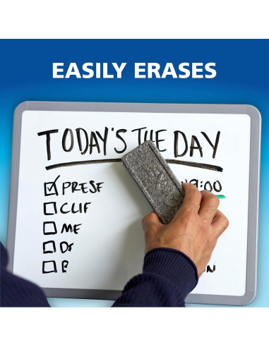 Marcadores de Pizarra Blanca EXPO, 8 Colores Vibrantes, Punta Chisel