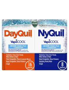 Vicks DayQuil y NyQuil VapoCOOL SEVERE 24 Contenido