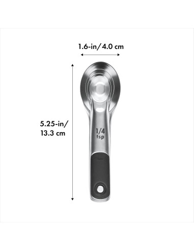 Balanza de Alimentos OXO Good Grips Acero Inoxidable 5 kg + Cucharas Medidoras