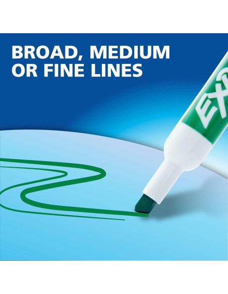 Marcadores de Pizarra Blanca EXPO, 8 Colores Vibrantes, Punta Chisel Marcadores de Pizarra Blanca EXPO, 8 Colores Vibrantes, Punta Chisel